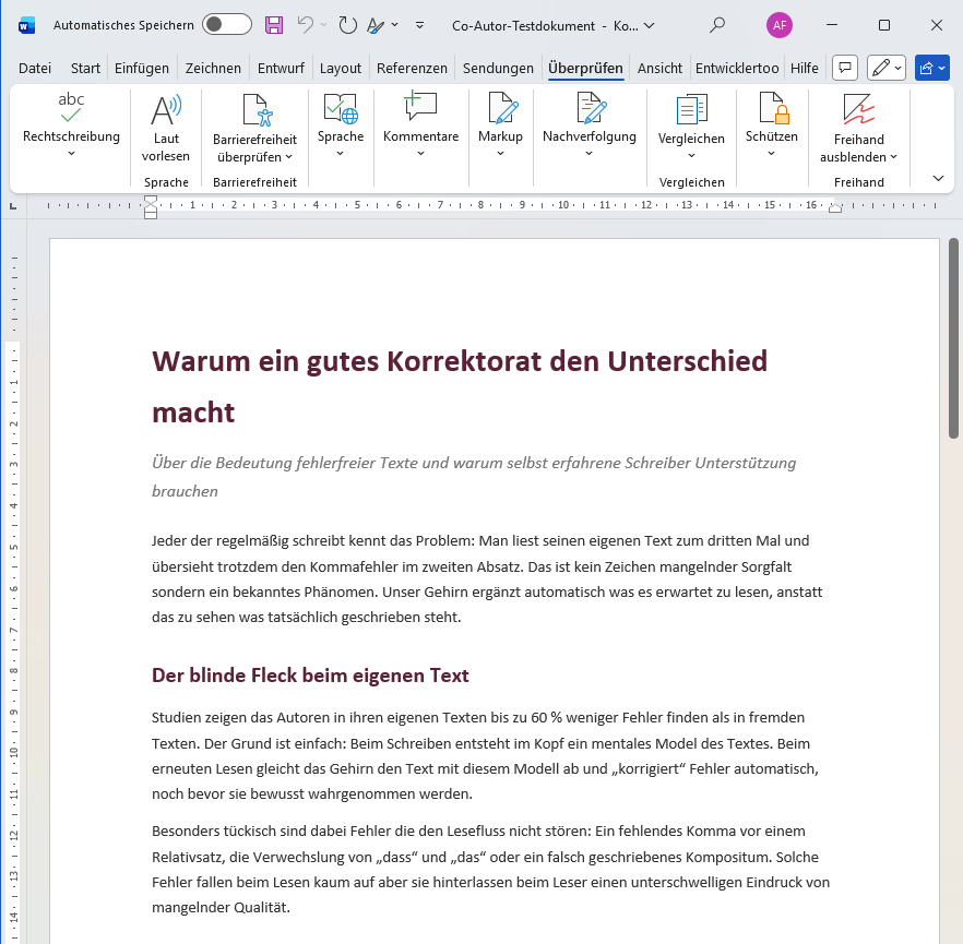 Originaldokument vor der Korrektur